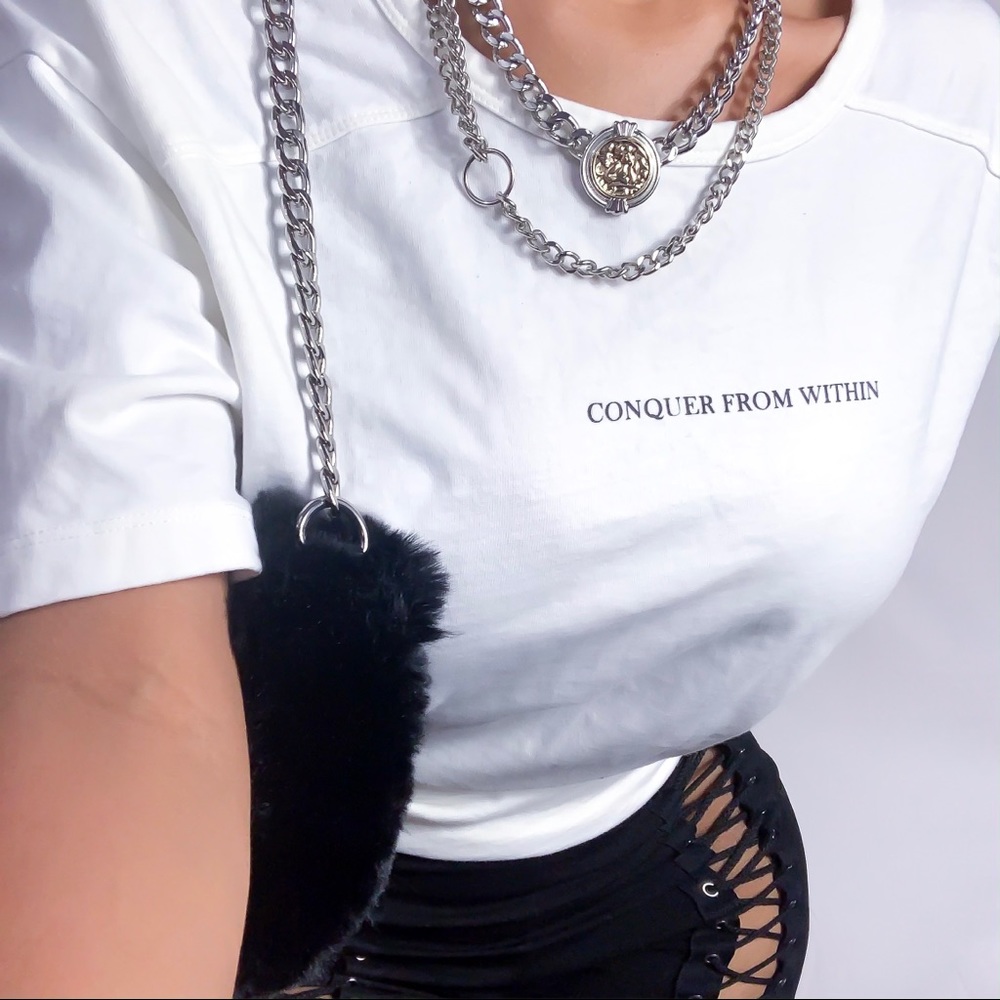 Zara White Oversized Graphic Tee